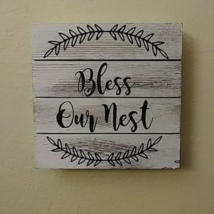 Bless our nest sign
